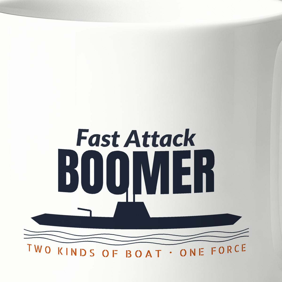 Fast Attack & Boomer Profile Mug, print detail