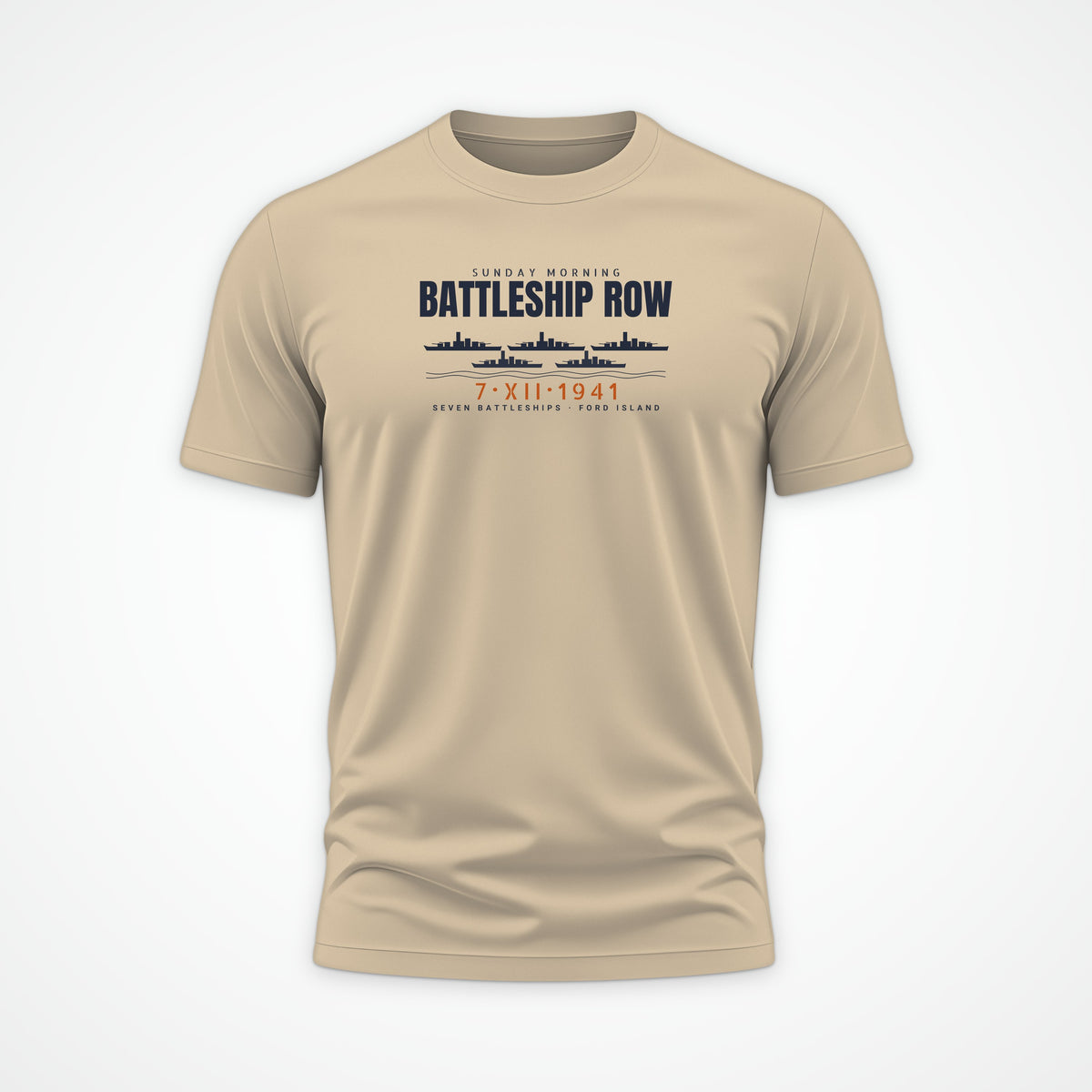 Battleship Row Sunday Morning Tee in Desert Dust