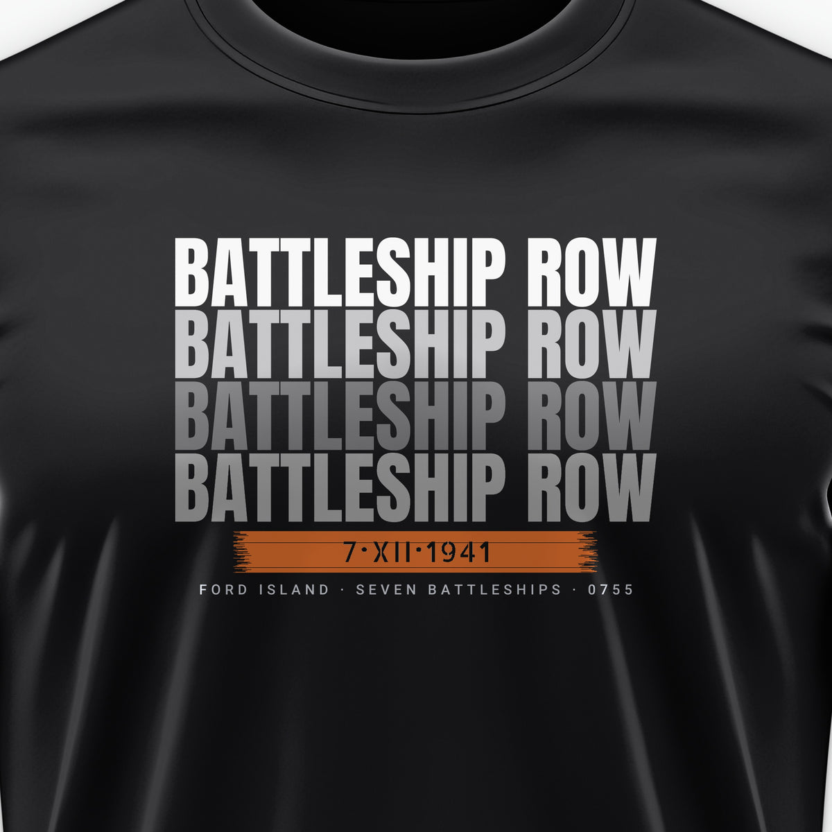 Battleship Row Echo Tee, front print detail
