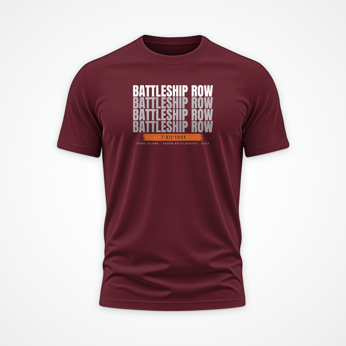 Battleship Row Echo Tee in Burgundy