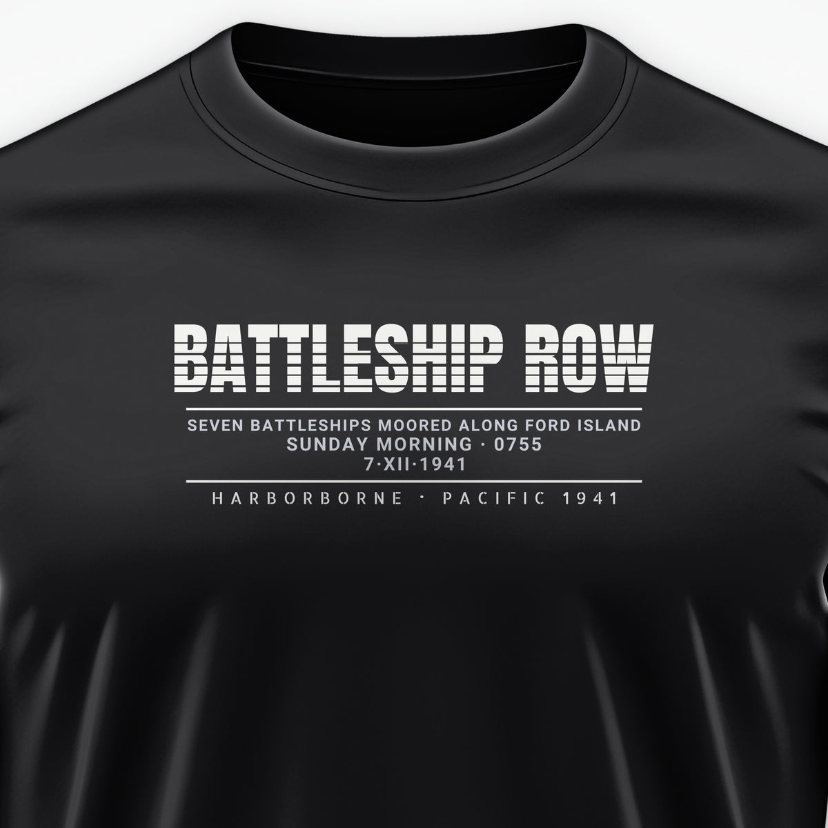 Battleship Row Scanline Tee, front print detail
