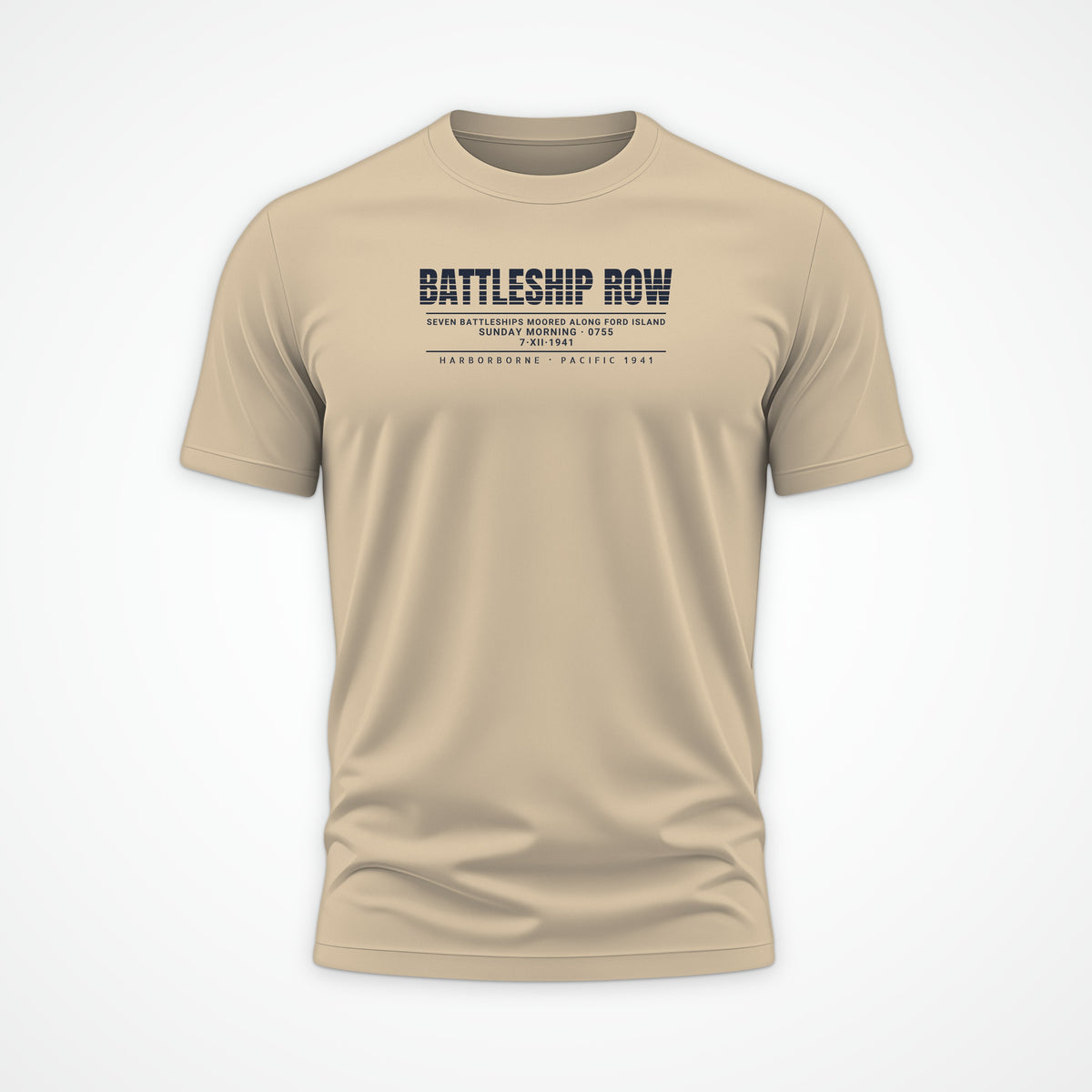 Battleship Row Scanline Tee in Desert Dust