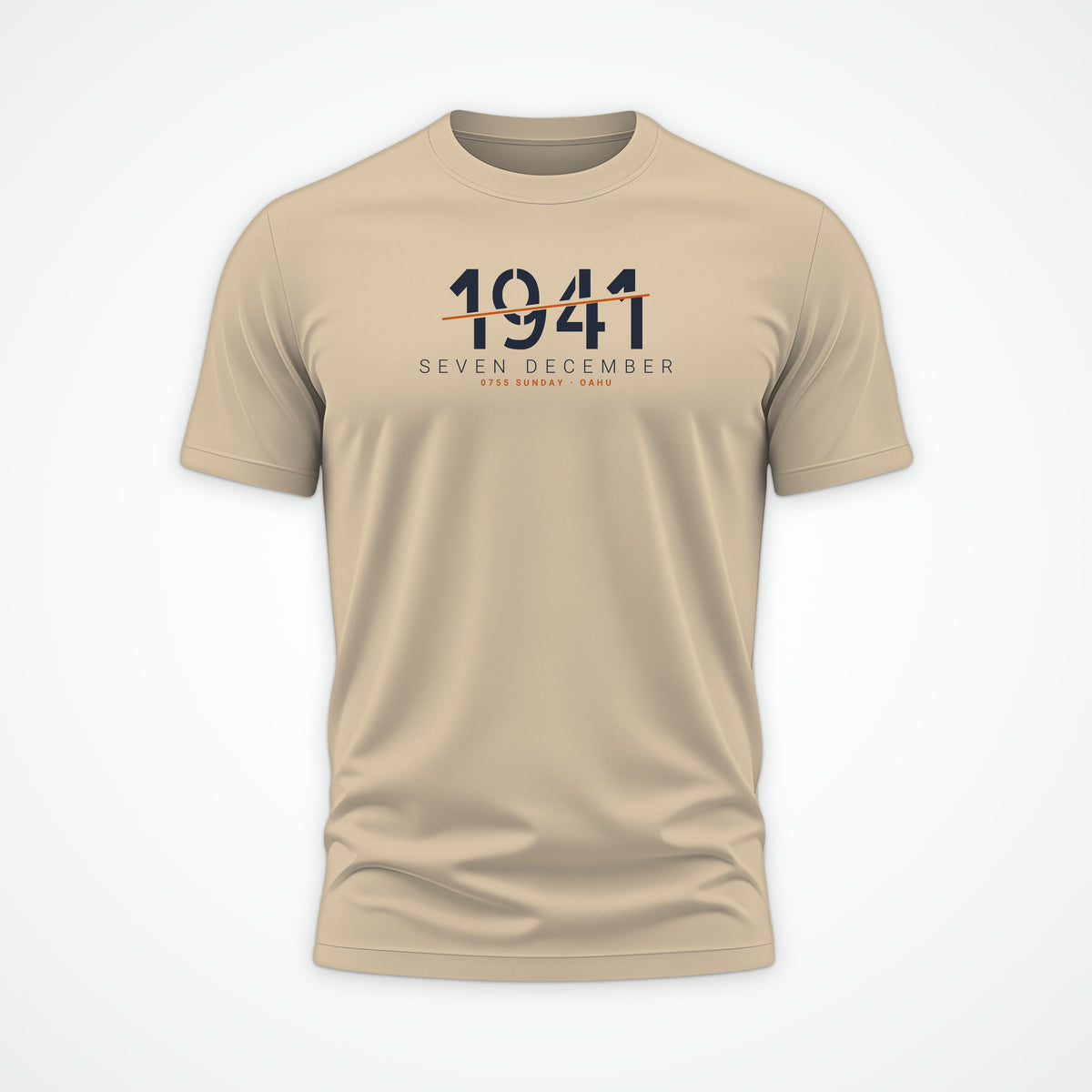 Seven December 1941 Sliced Tee in Desert Dust
