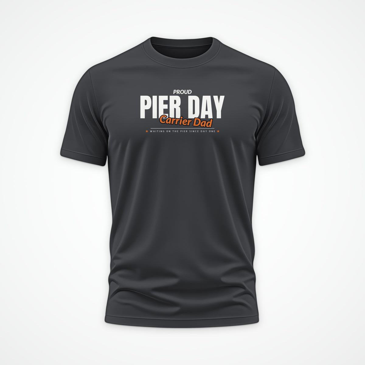 Pier Day Proud Carrier Dad Tee in Anthracite