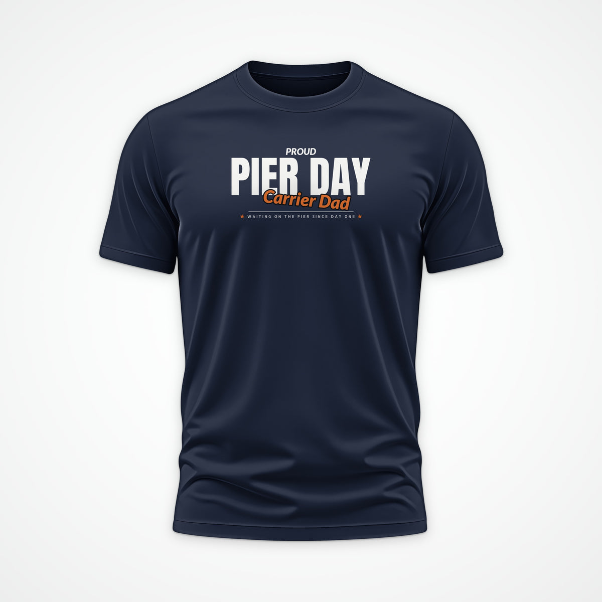 Pier Day Proud Carrier Dad Tee in French Navy