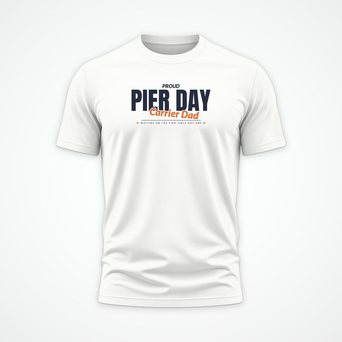 Pier Day Proud Carrier Dad Tee in White