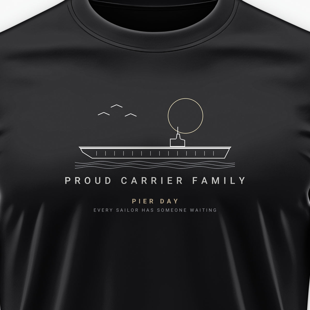 Pier Day Proud Carrier Family Tee, front print detail