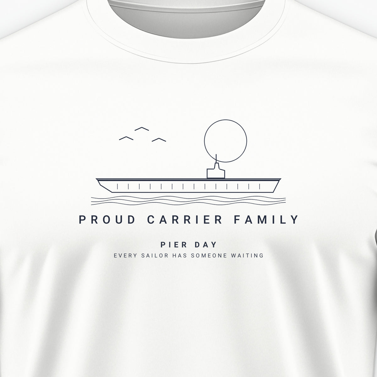 Pier Day Proud Carrier Family Tee, front print detail