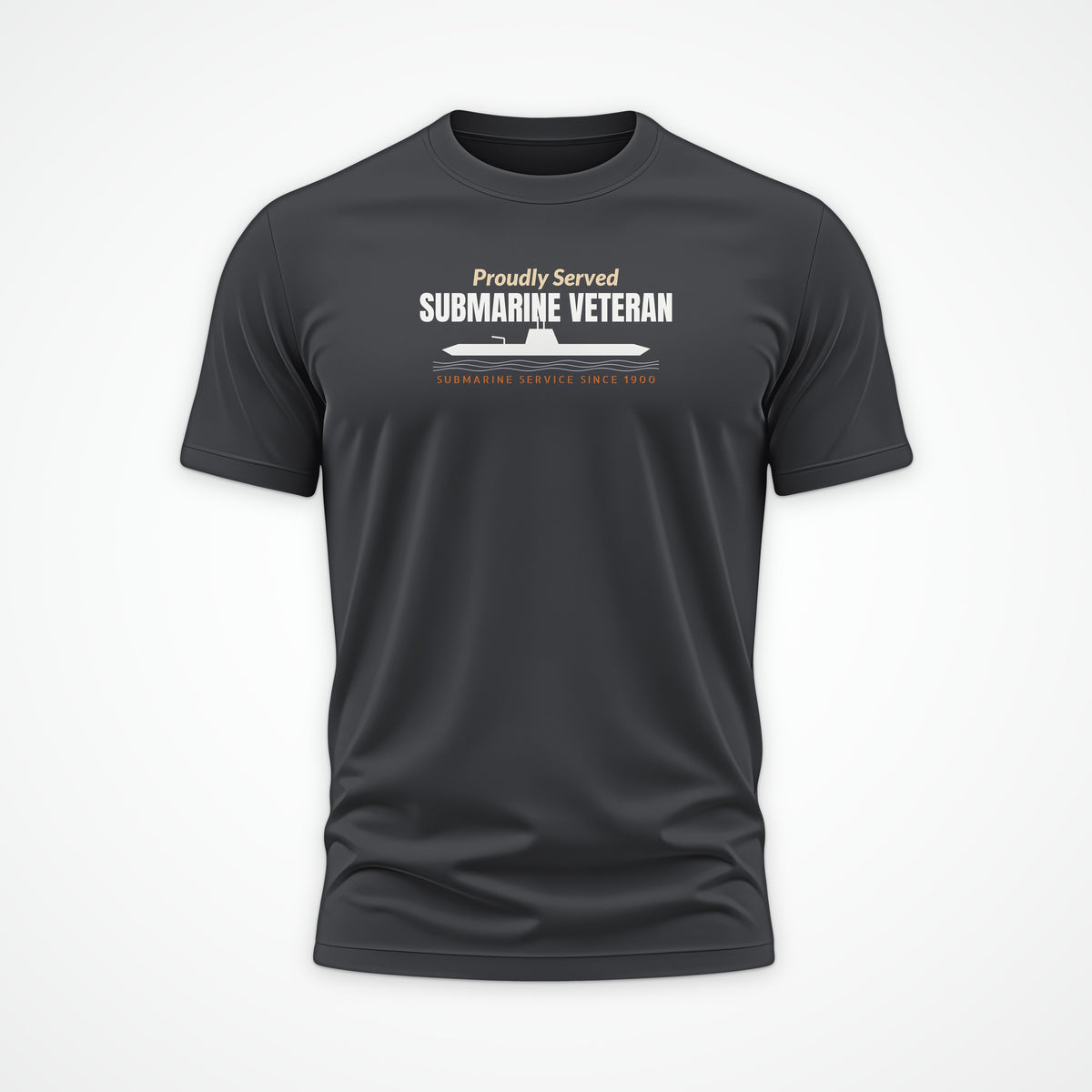 Proudly Served Submarine Veteran Tee in Anthracite