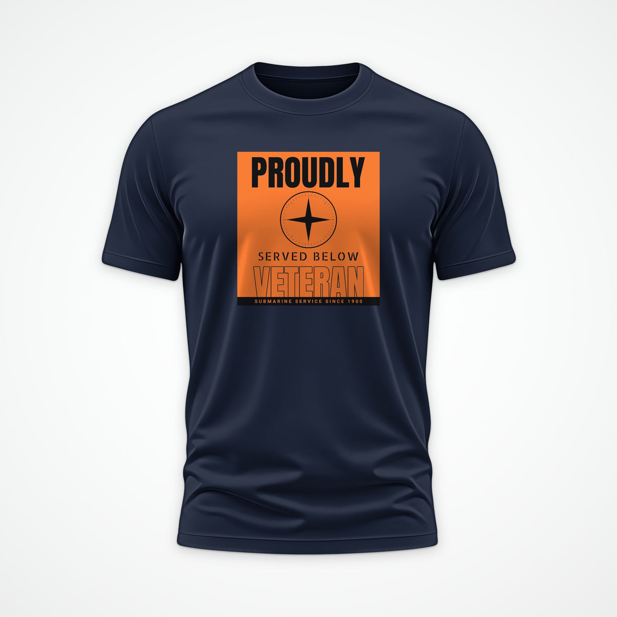Proudly Served Below Poster Tee in French Navy