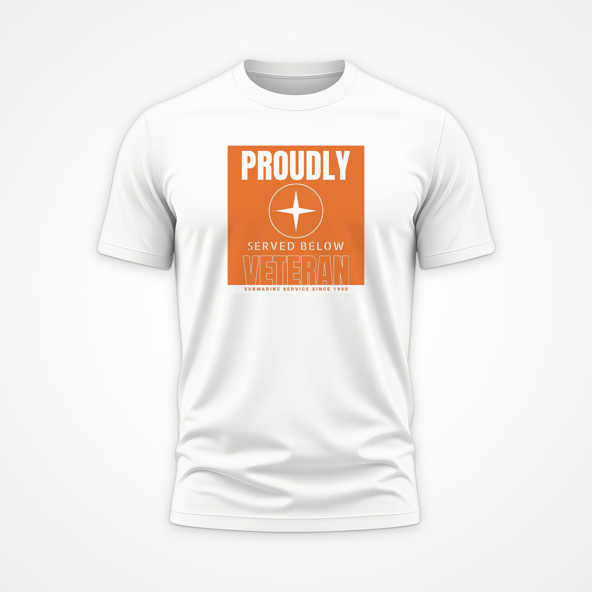 Proudly Served Below Poster Tee in White
