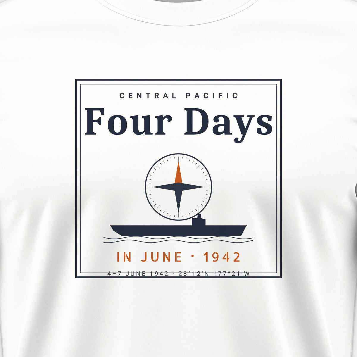 Four Days in June Frame Tee, front print detail