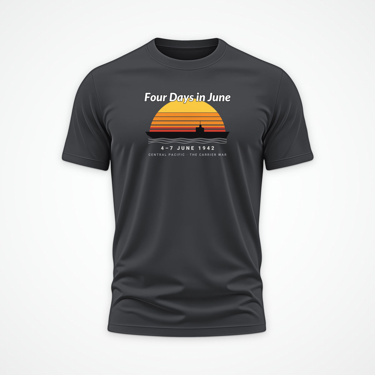 Four Days in June Sunset Tee in Anthracite