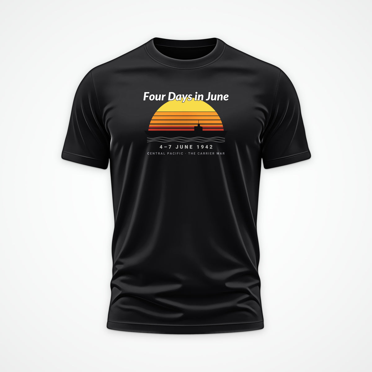 Four Days in June Sunset Tee in Black