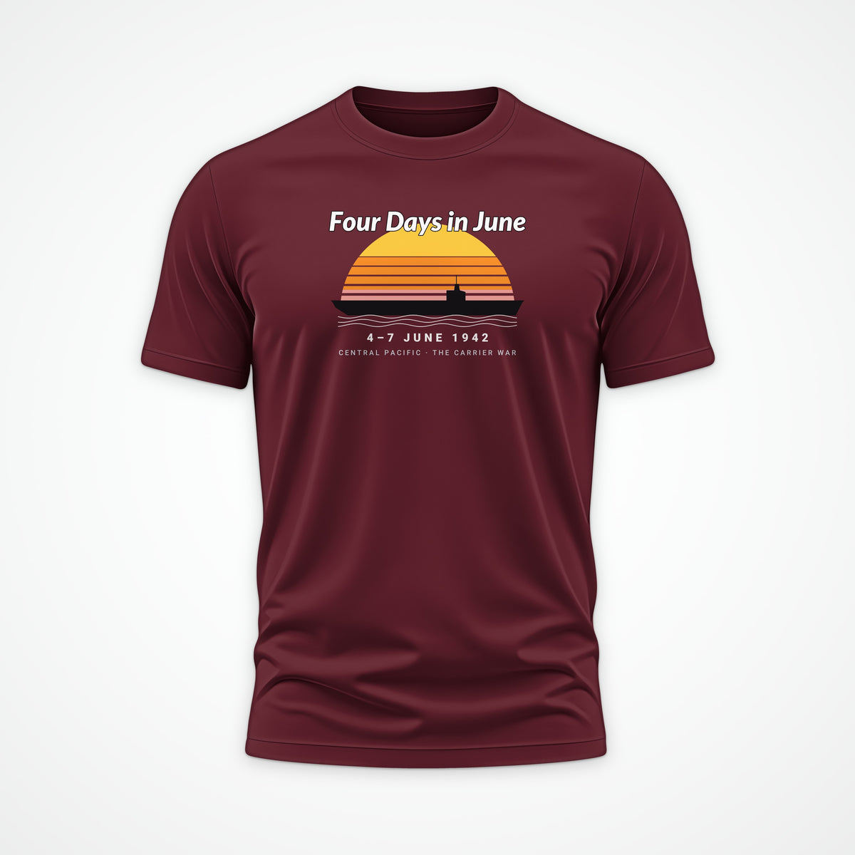 Four Days in June Sunset Tee in Burgundy