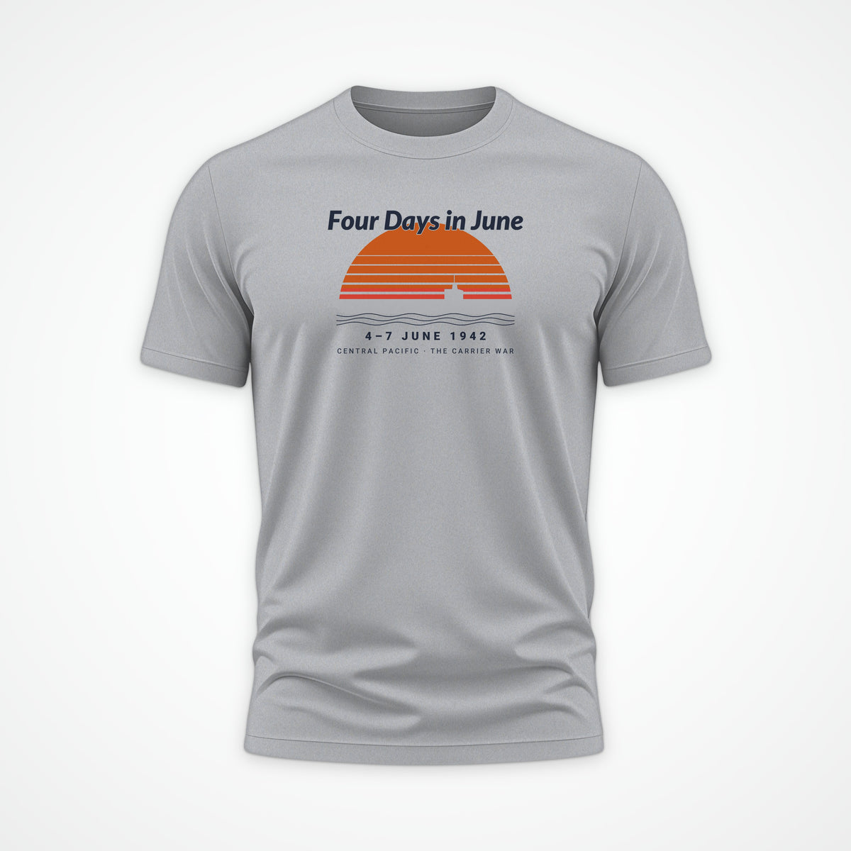 Four Days in June Sunset Tee in Heather Grey