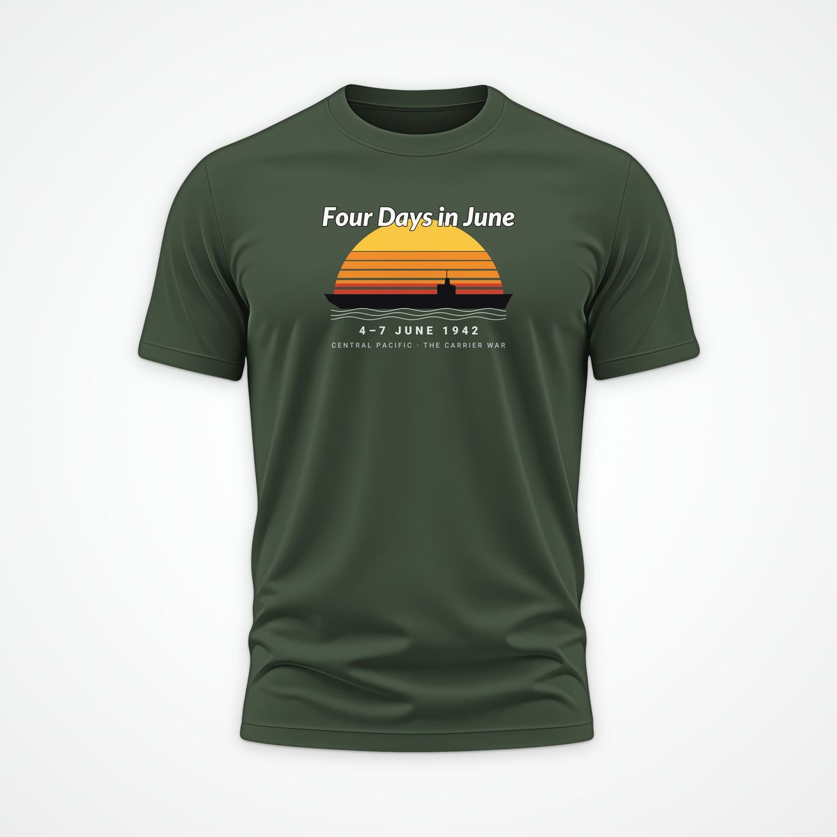 Four Days in June Sunset Tee in Olive
