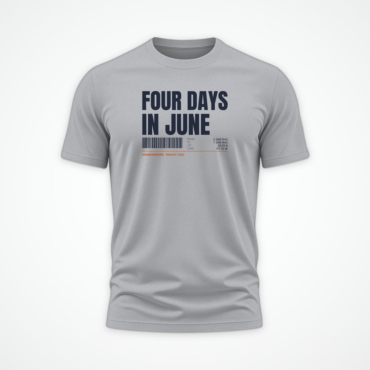 Four Days in June Tag Tee in Heather Grey