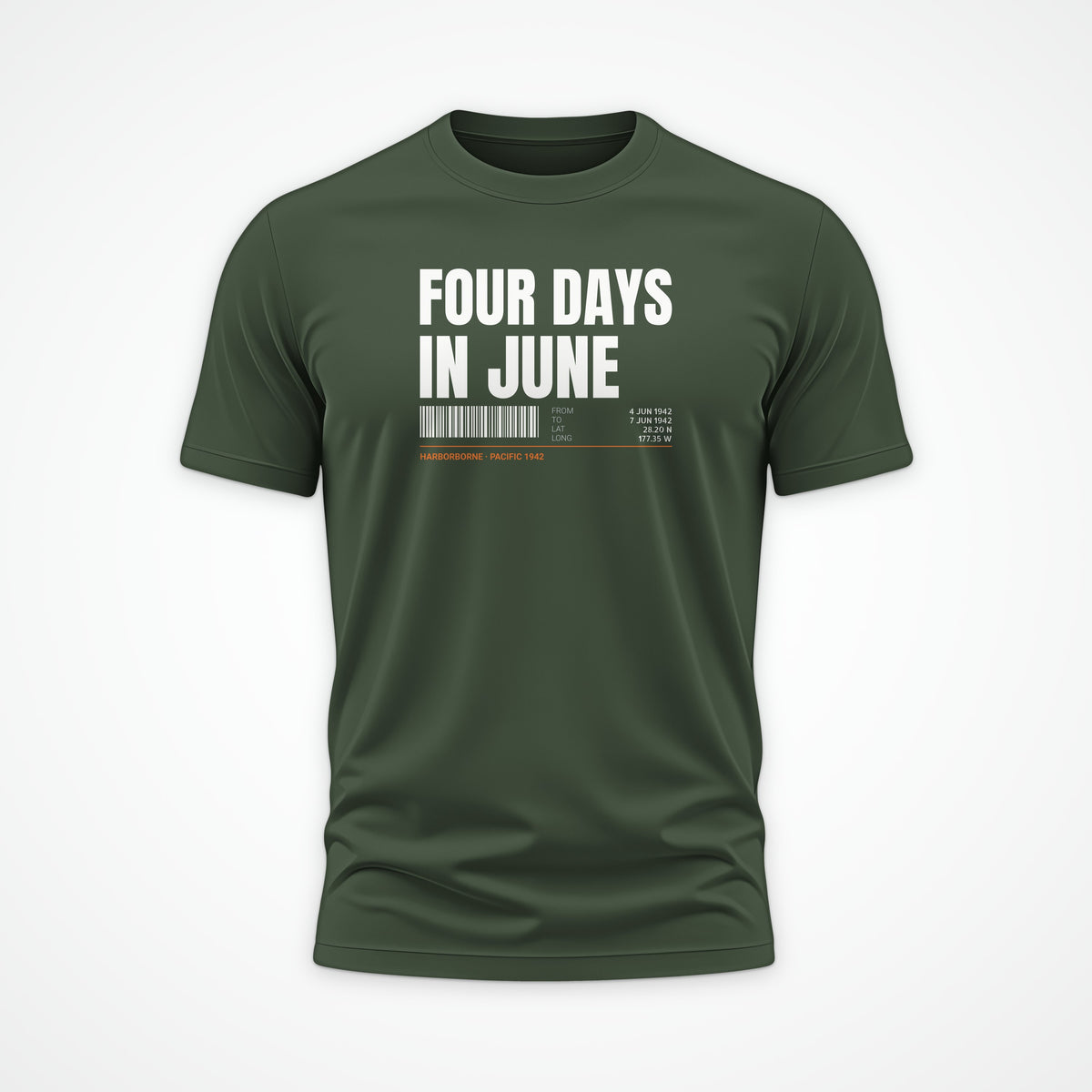 Four Days in June Tag Tee in Olive