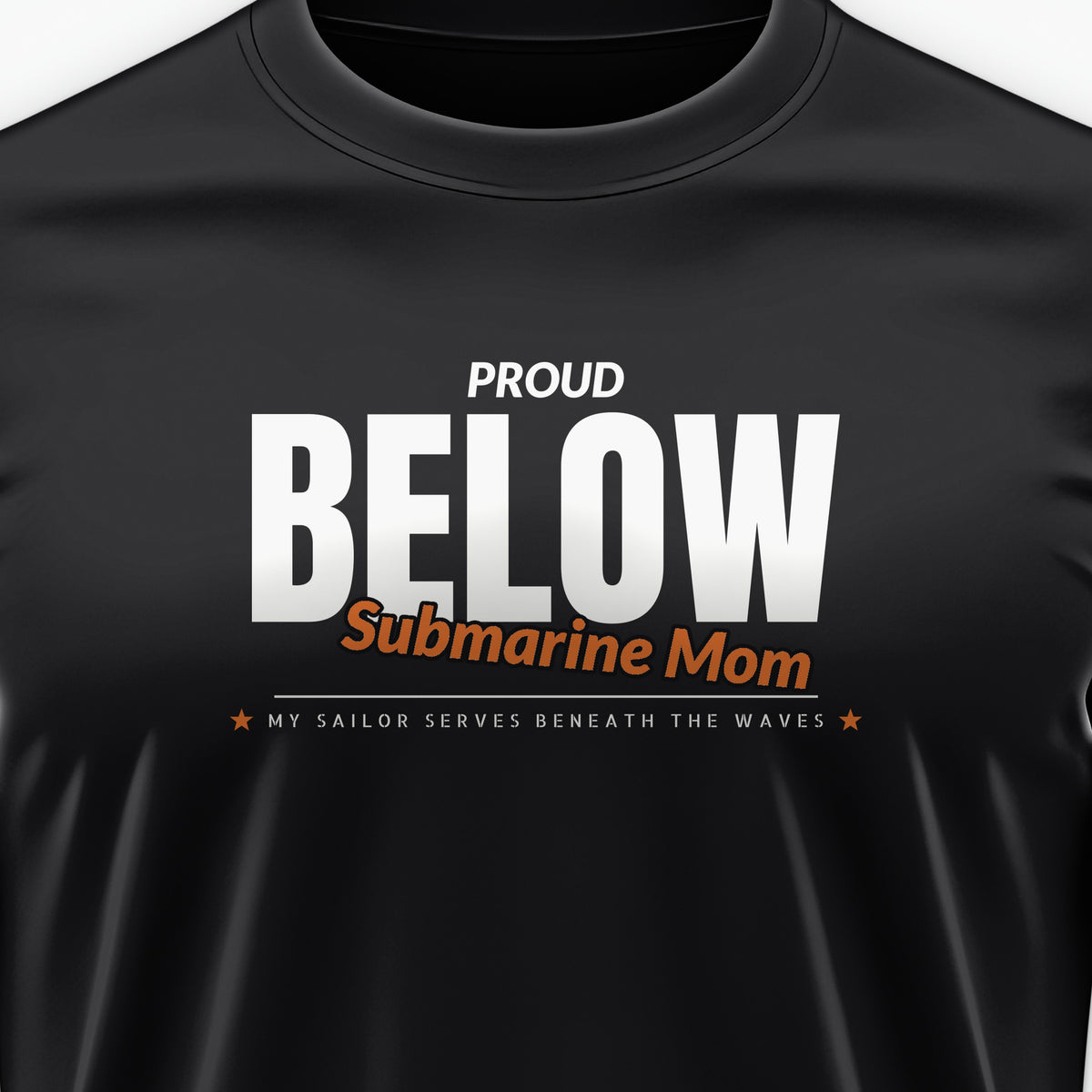Proud Submarine Mom Tee, front print detail