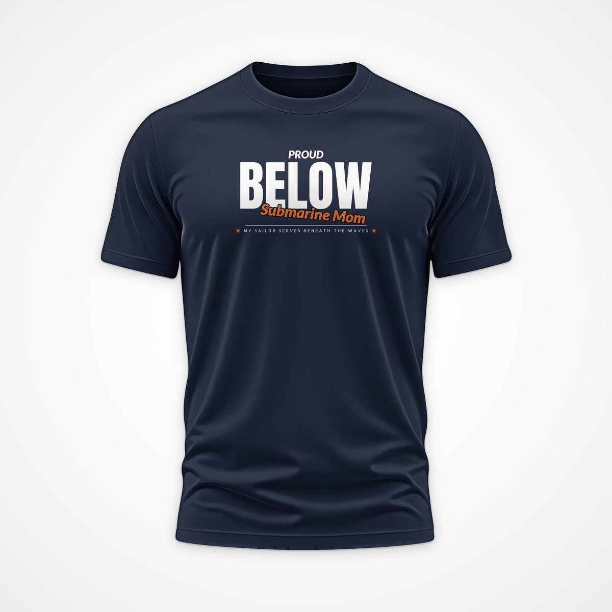 Proud Submarine Mom Tee in French Navy