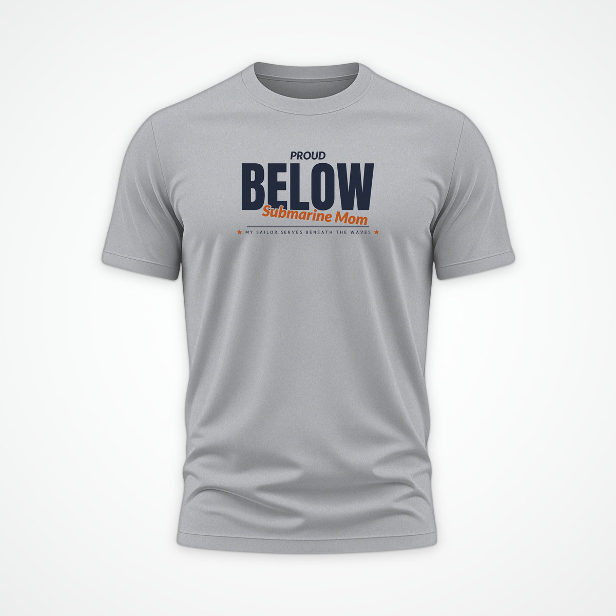 Proud Submarine Mom Tee in Heather Grey
