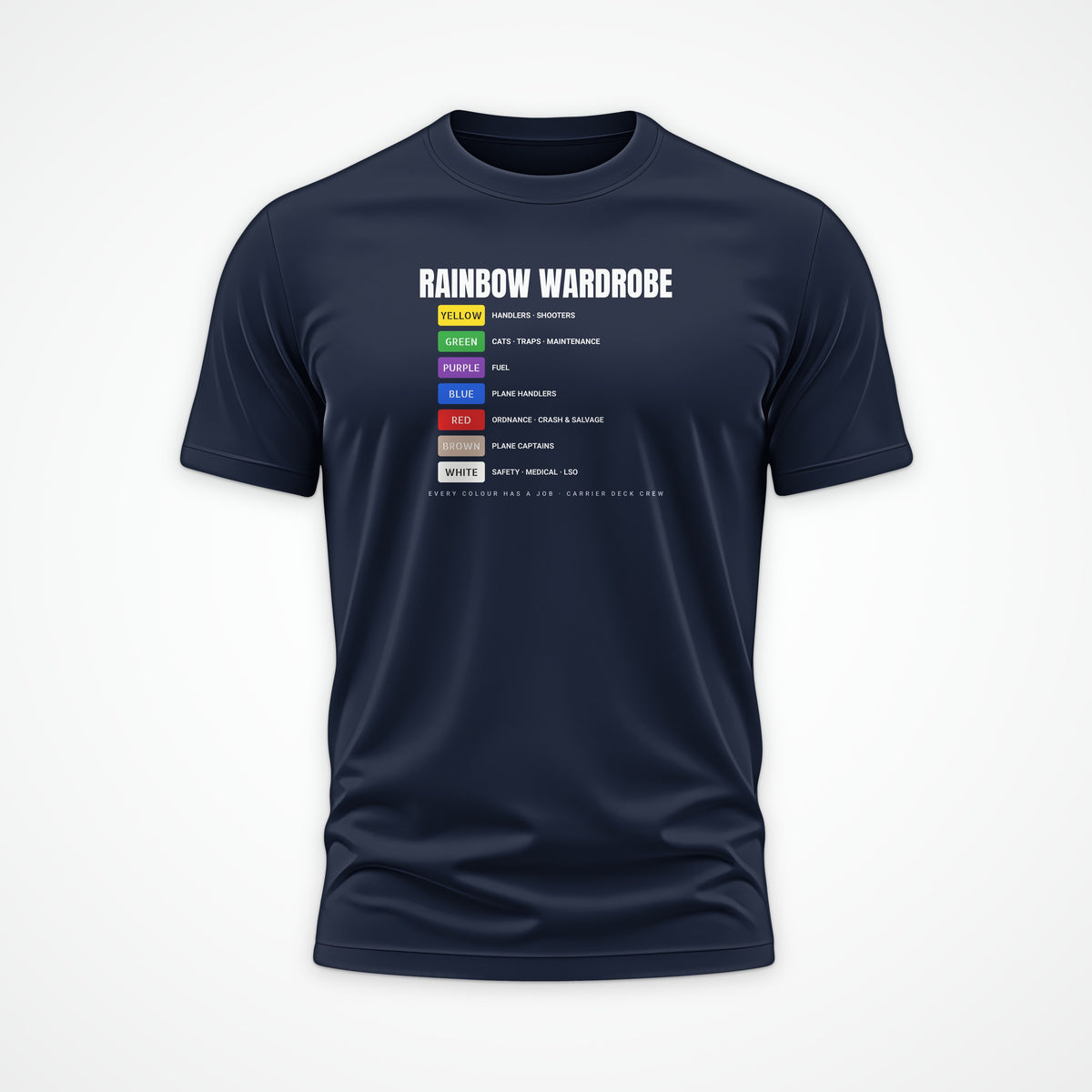 Rainbow Wardrobe Roster Tee in French Navy