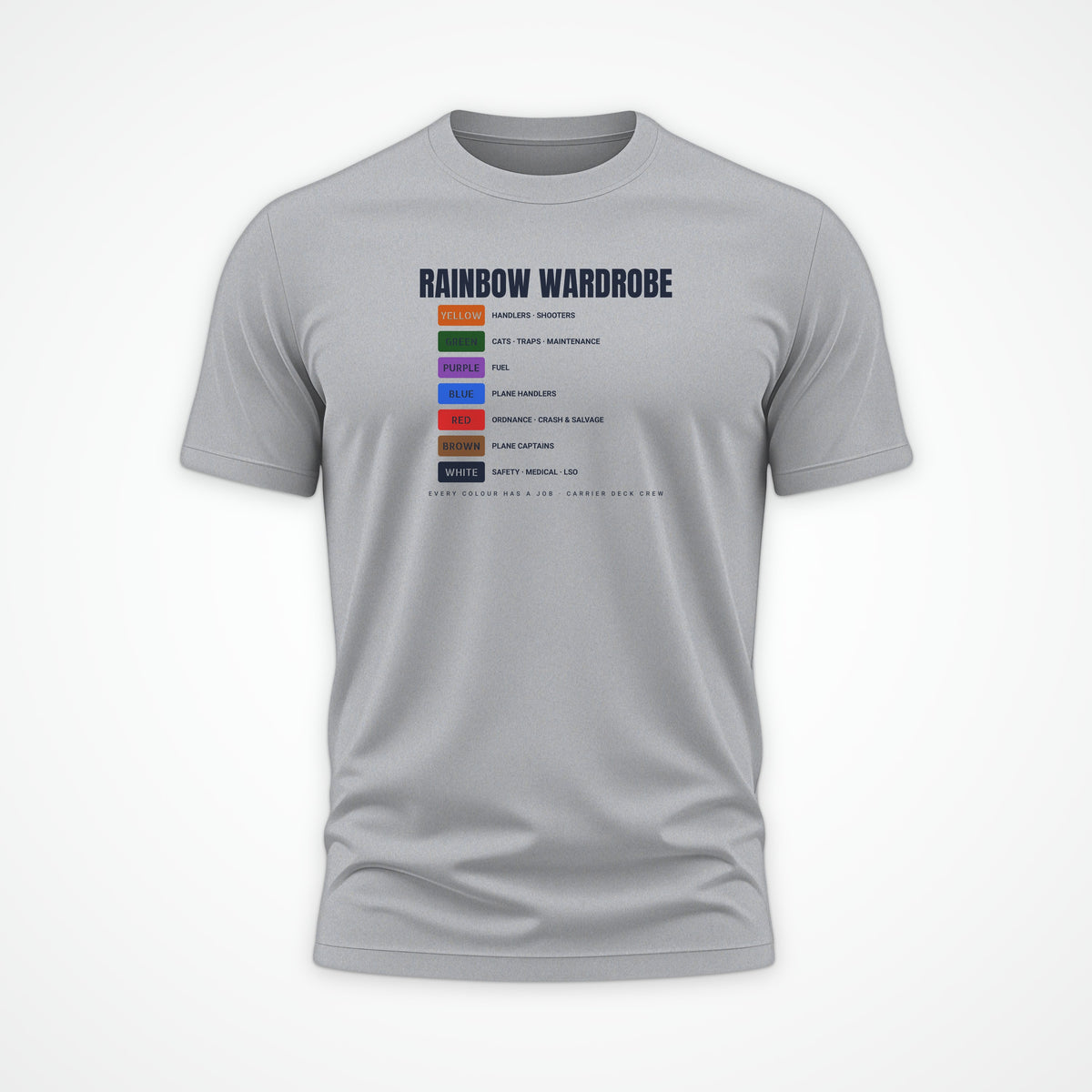 Rainbow Wardrobe Roster Tee in Heather Grey