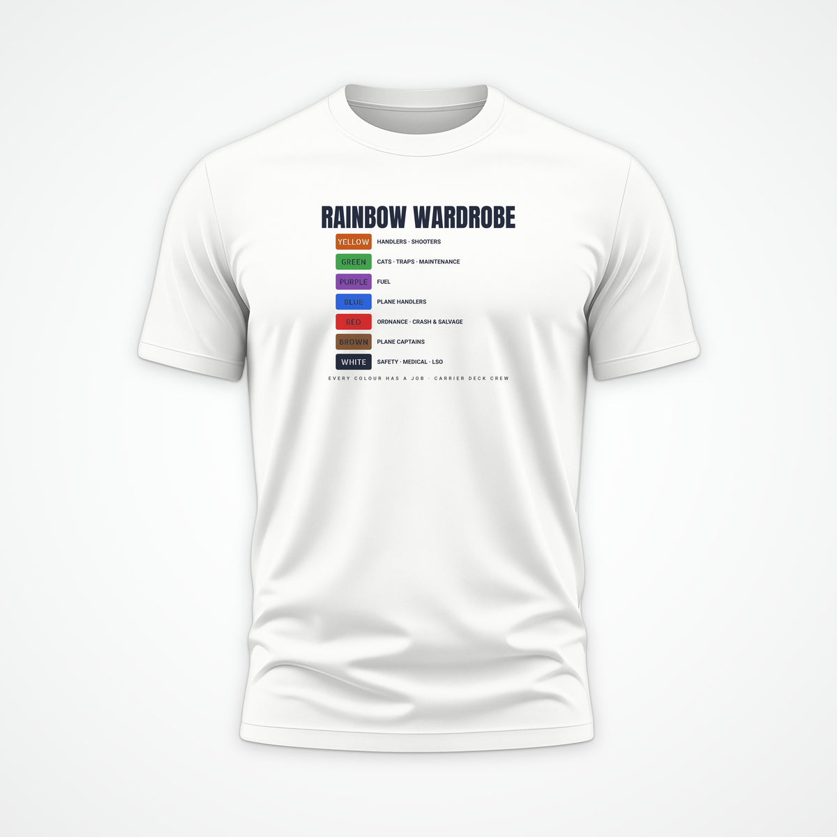 Rainbow Wardrobe Roster Tee in White