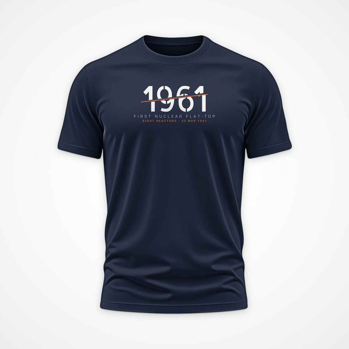 First Nuclear Flat-Top 1961 Sliced Tee in French Navy