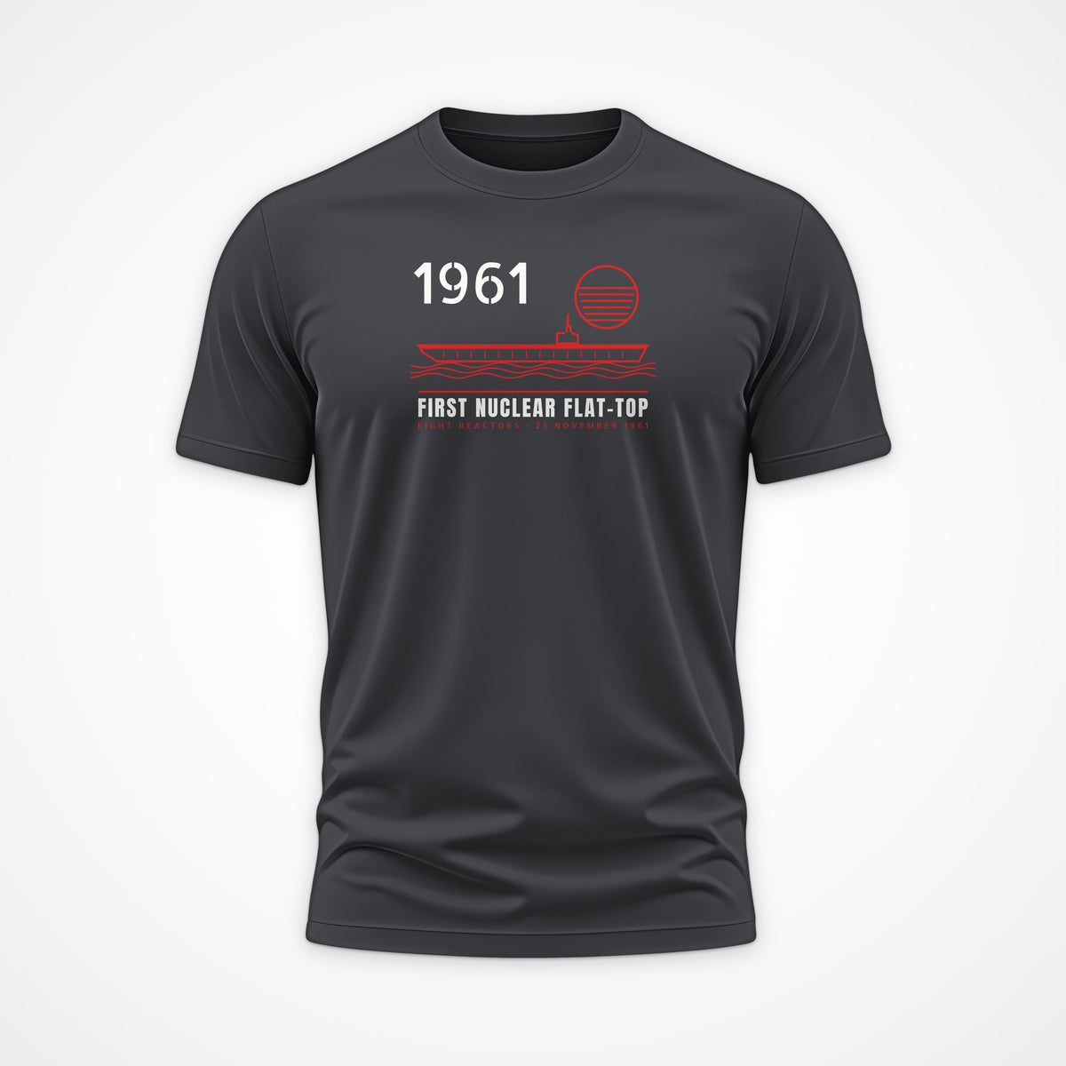 First Nuclear Flat-Top Line Art Tee in Anthracite