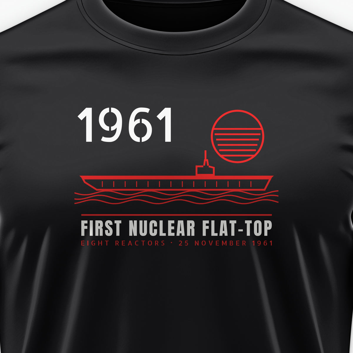 First Nuclear Flat-Top Line Art Tee, front print detail