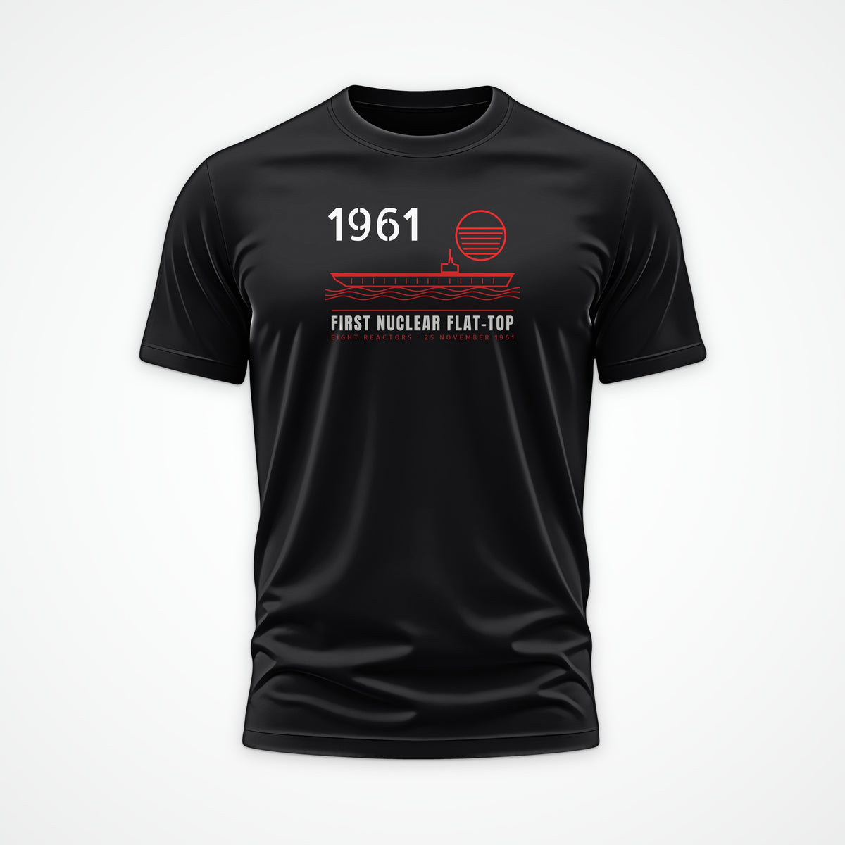 First Nuclear Flat-Top Line Art Tee in Black