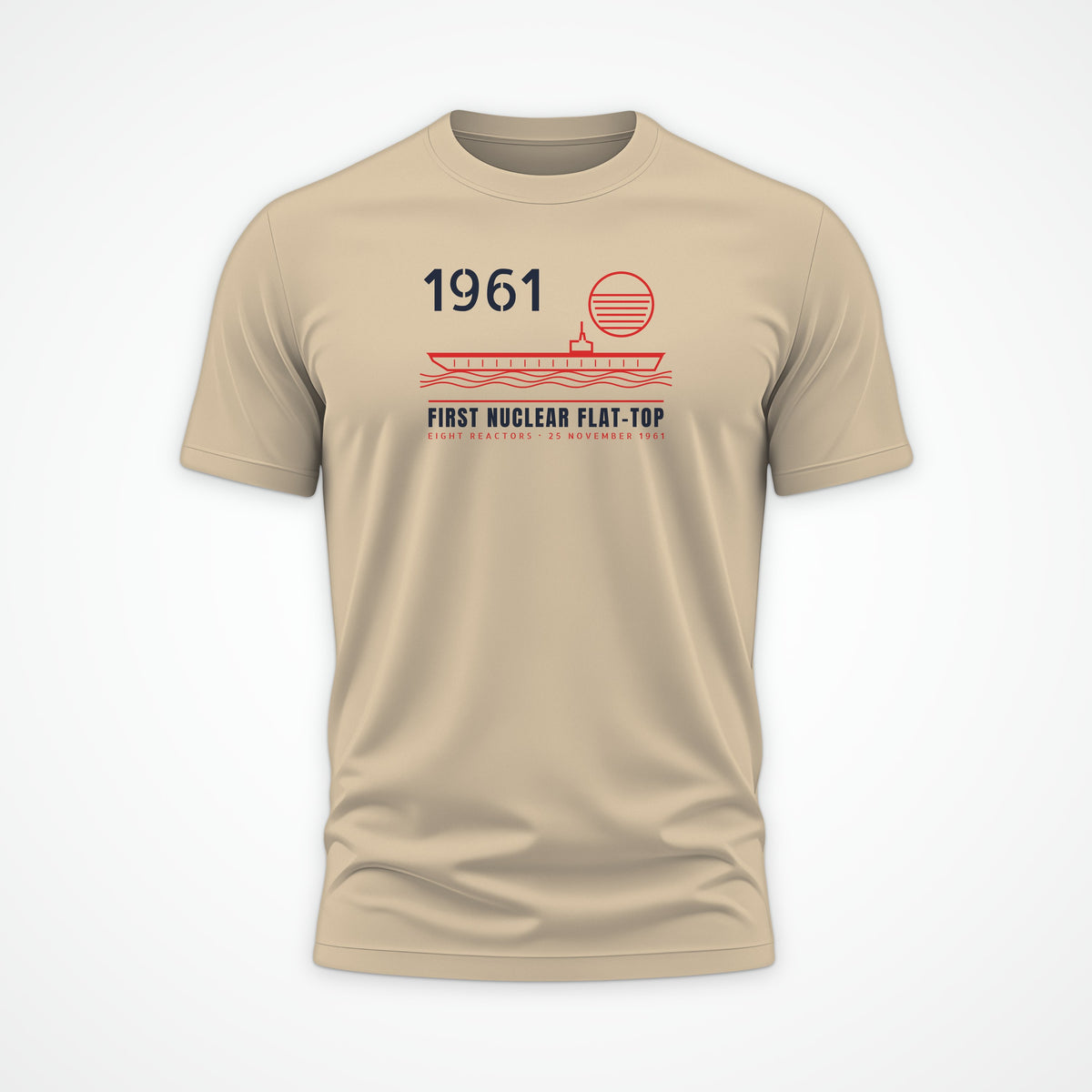 First Nuclear Flat-Top Line Art Tee in Desert Dust