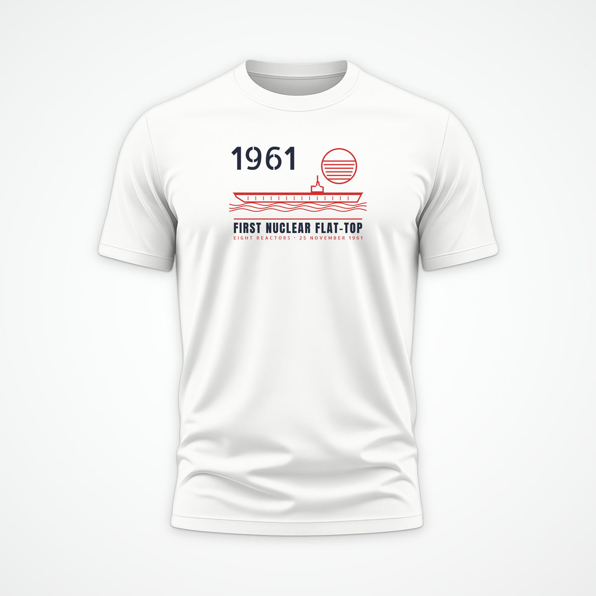 First Nuclear Flat-Top Line Art Tee in White