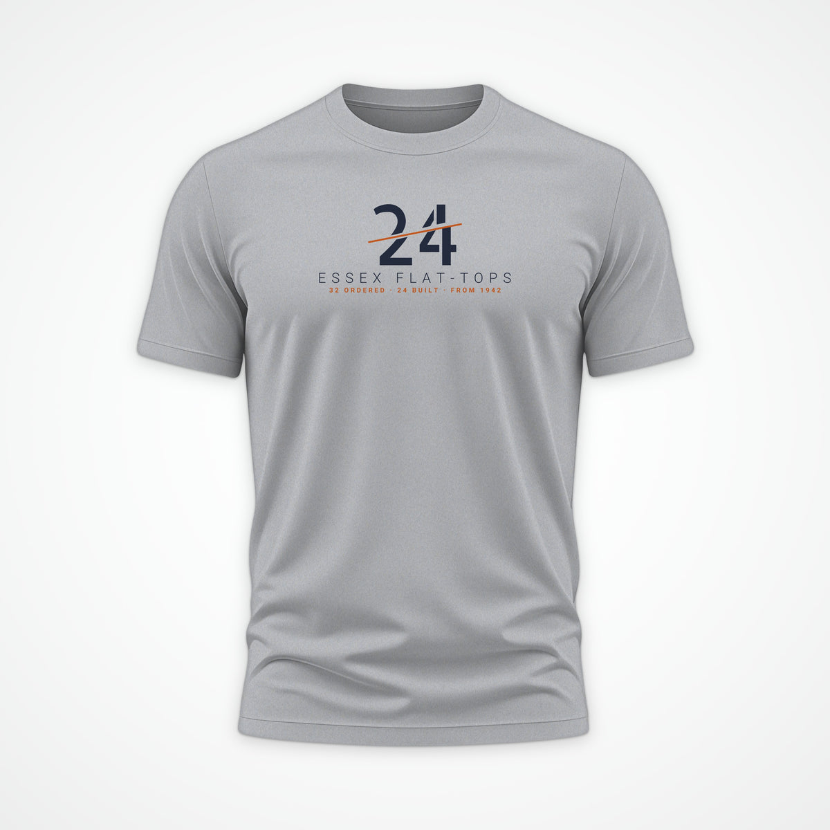 Essex Flat-Tops 24 Sliced Tee in Heather Grey