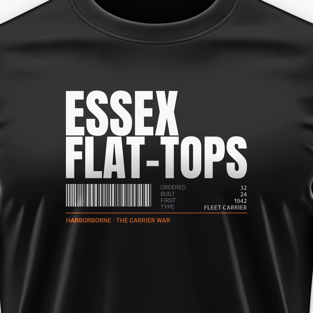 Essex Flat-Tops Tag Tee, front print detail
