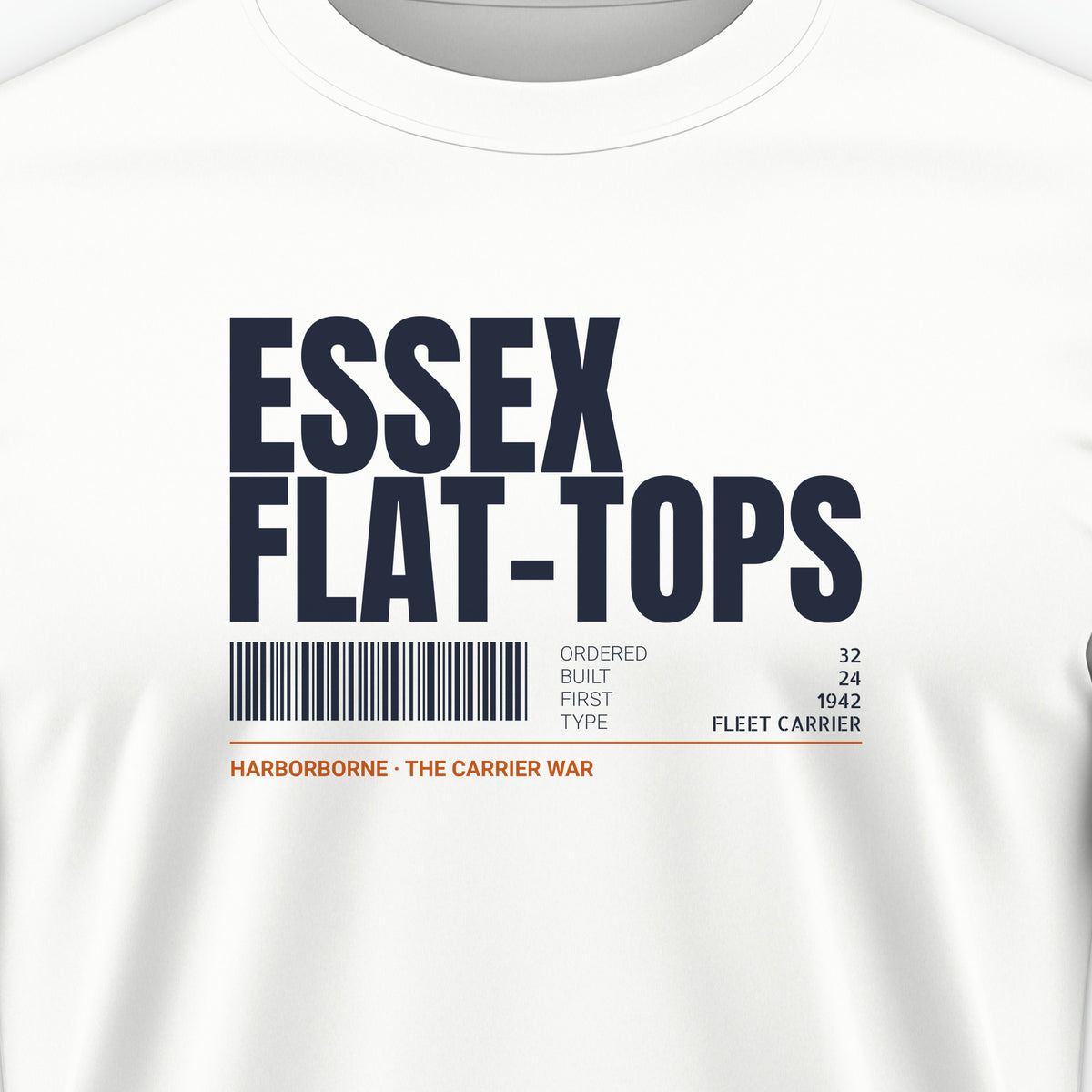 Essex Flat-Tops Tag Tee, front print detail