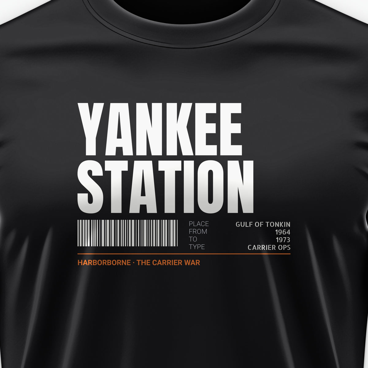 Yankee Station Tag Tee, front print detail