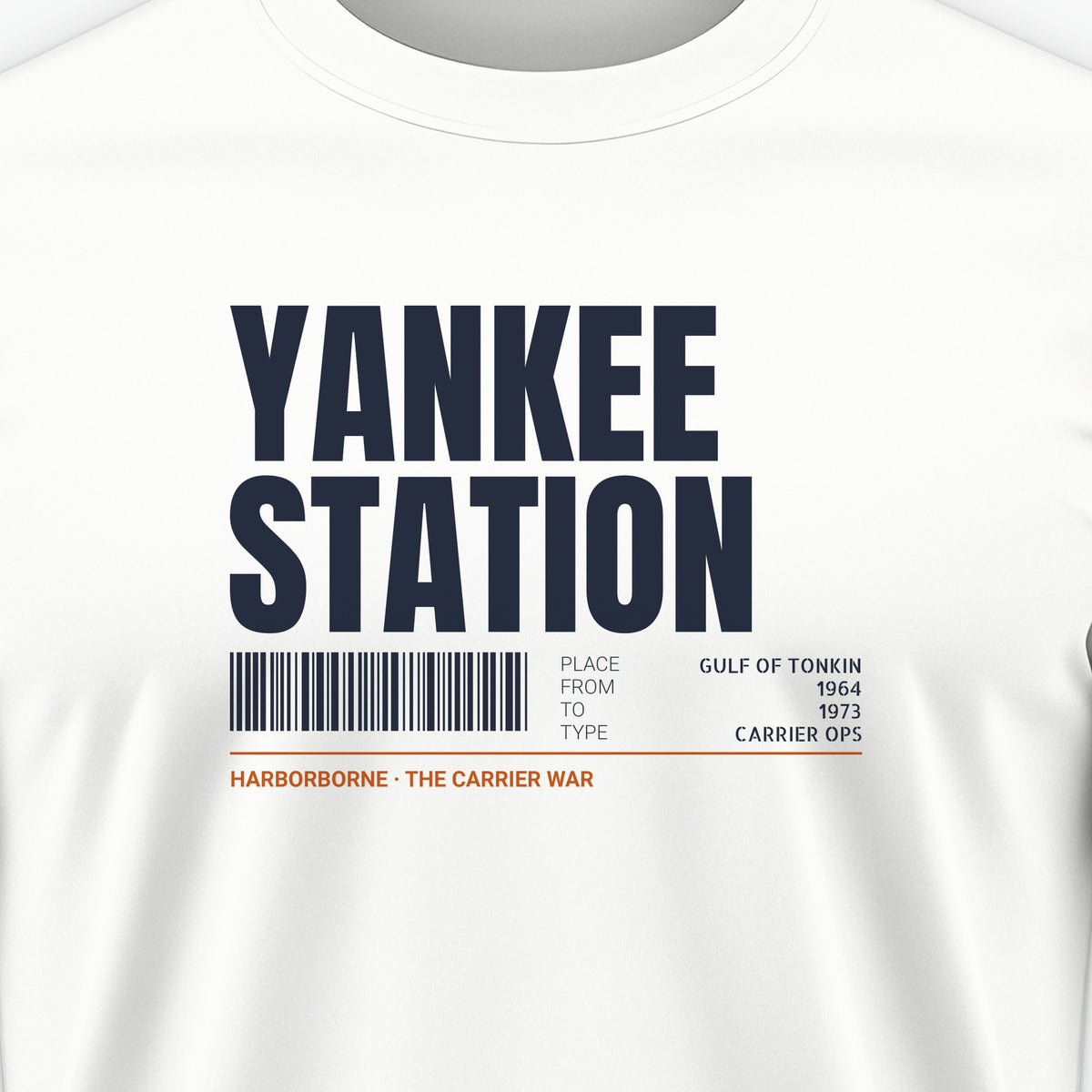 Yankee Station Tag Tee, front print detail