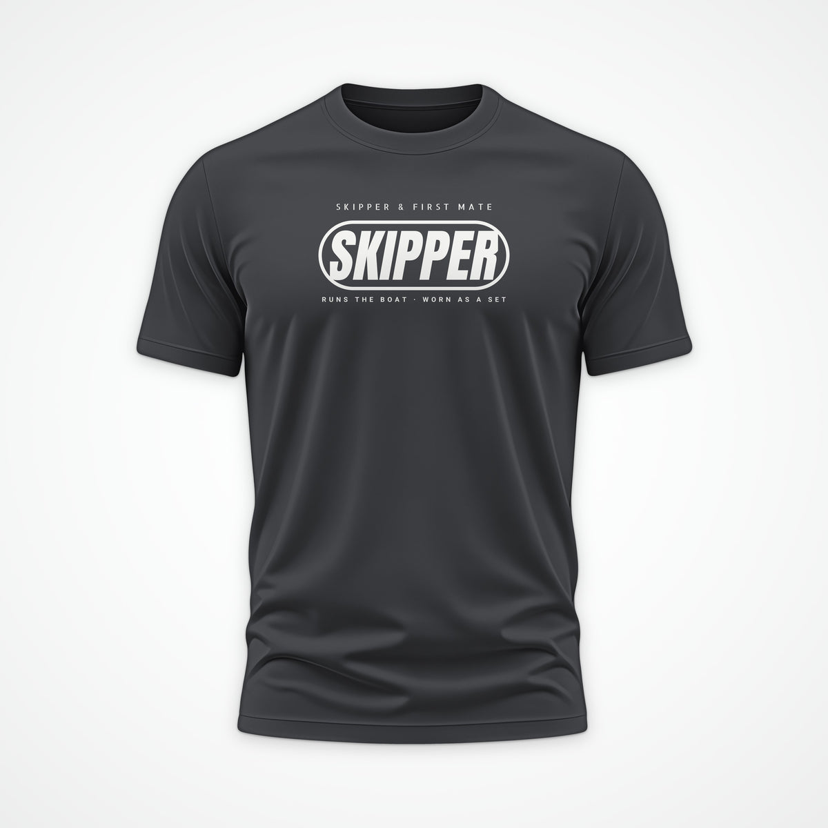 Skipper and First Mate Skipper Tee in Anthracite