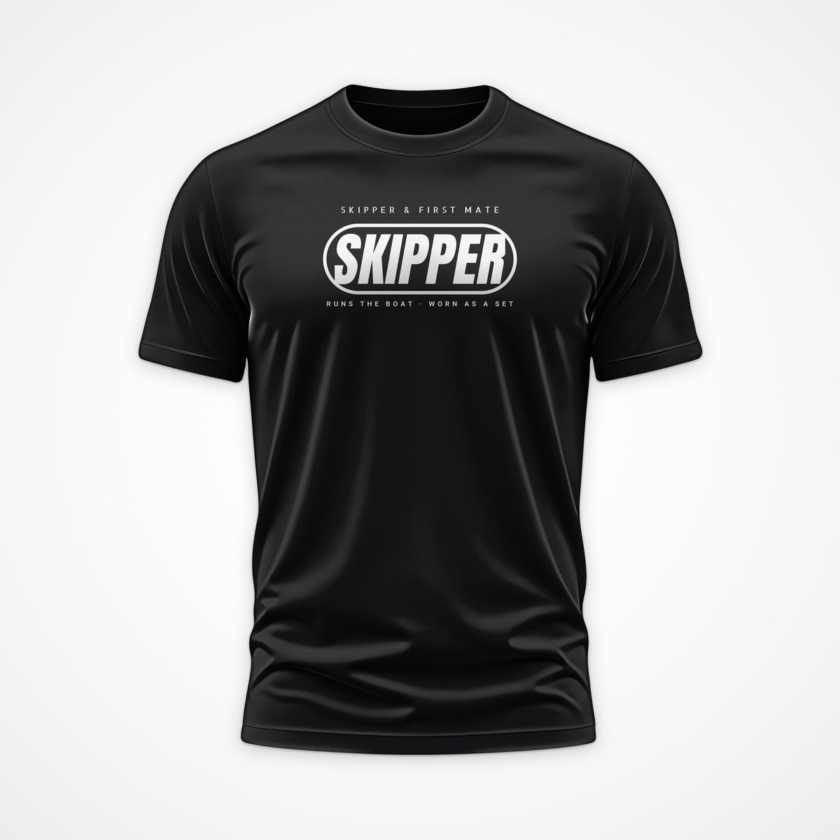 Skipper and First Mate Skipper Tee in Black