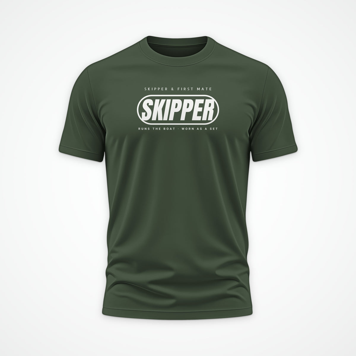 Skipper and First Mate Skipper Tee in Olive