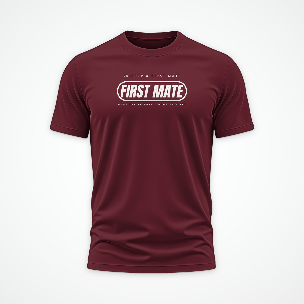 Skipper and First Mate First Mate Tee in Burgundy