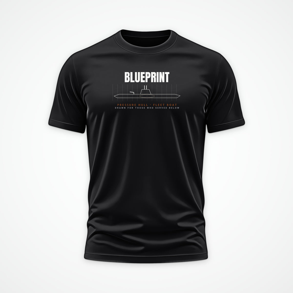 Pressure Hull Blueprint Served Below Tee in Black