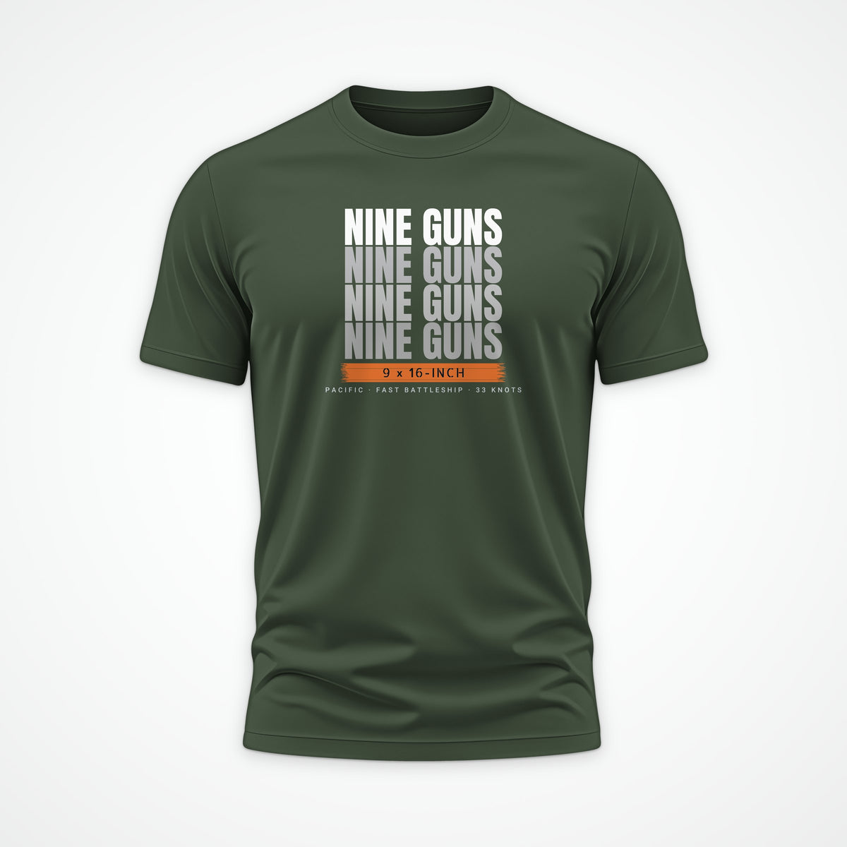 Nine Guns Pacific Echo Tee in Olive
