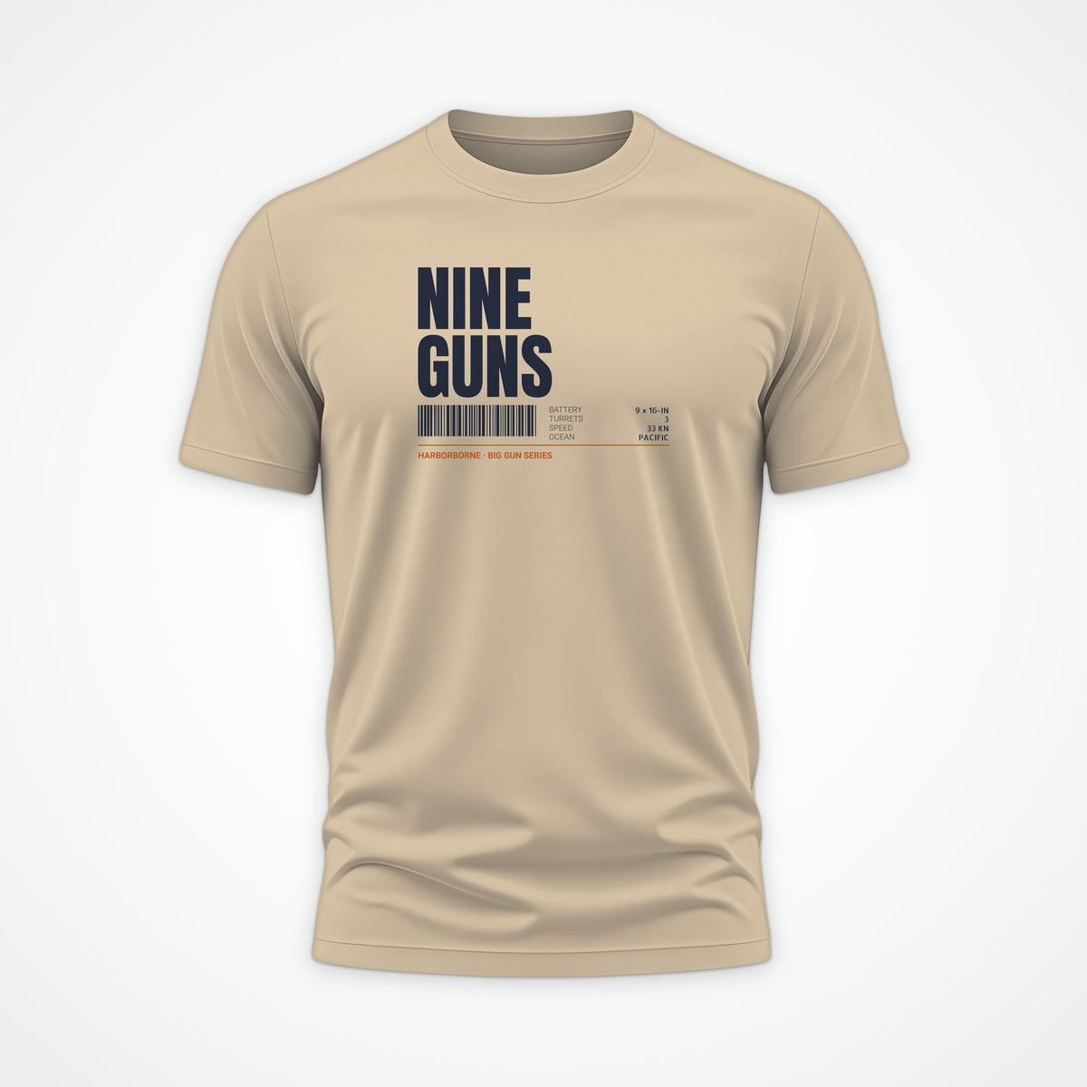 Nine Guns Pacific Tag Tee in Desert Dust