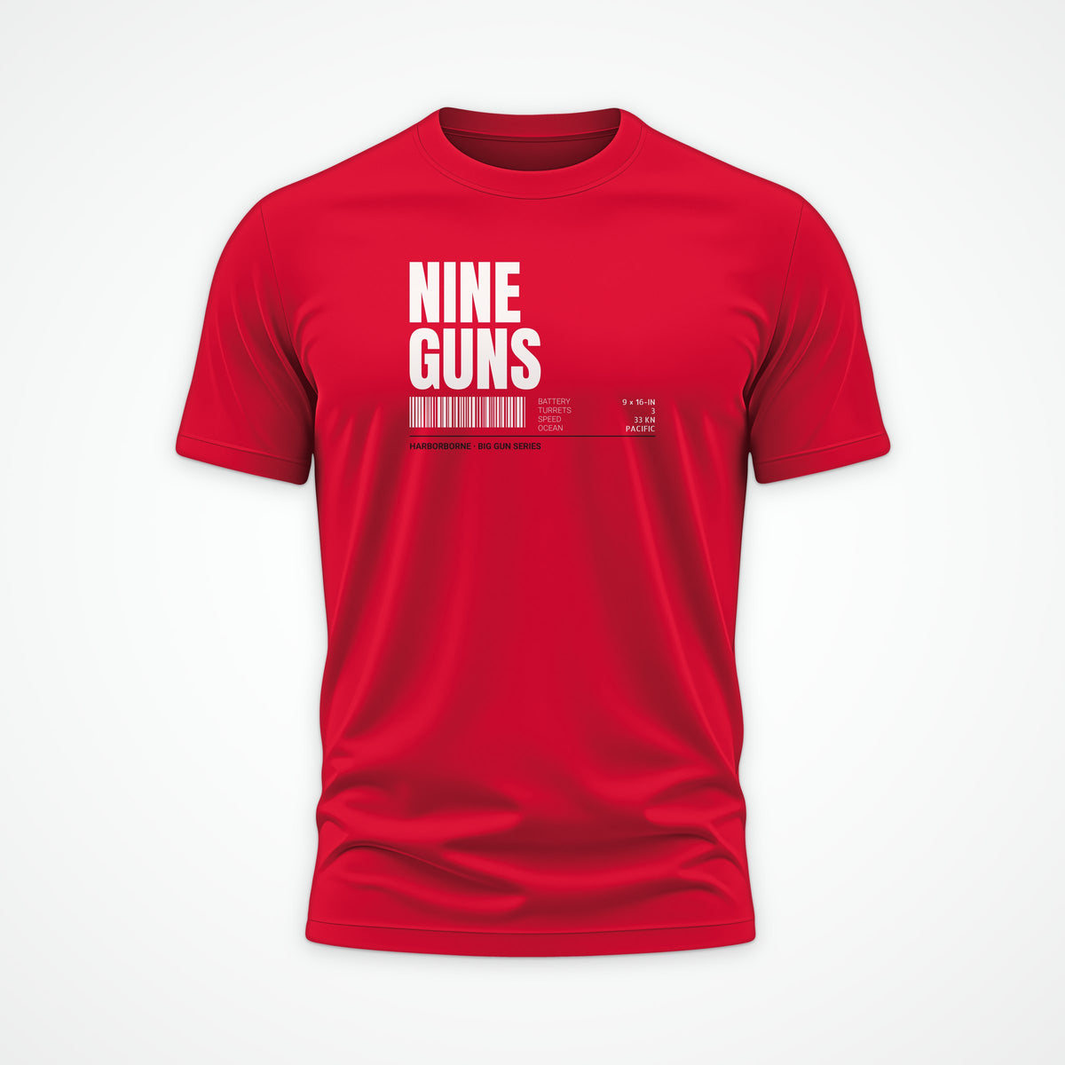 Nine Guns Pacific Tag Tee in Red