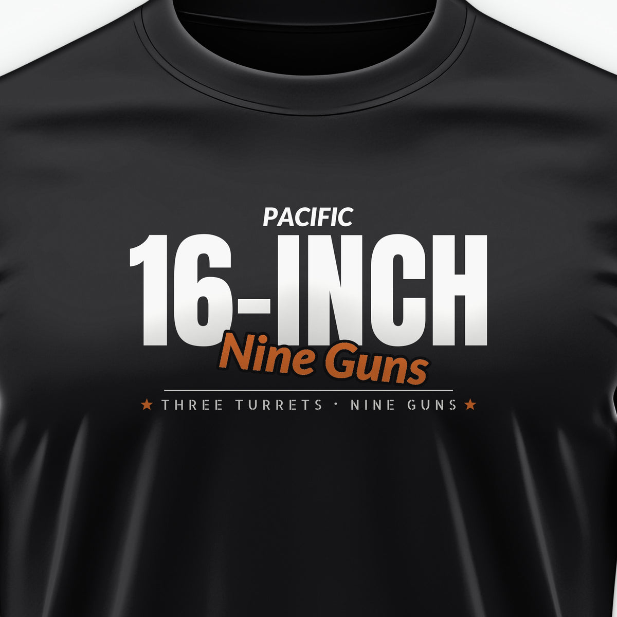 Nine Guns Pacific Club Tee, front print detail