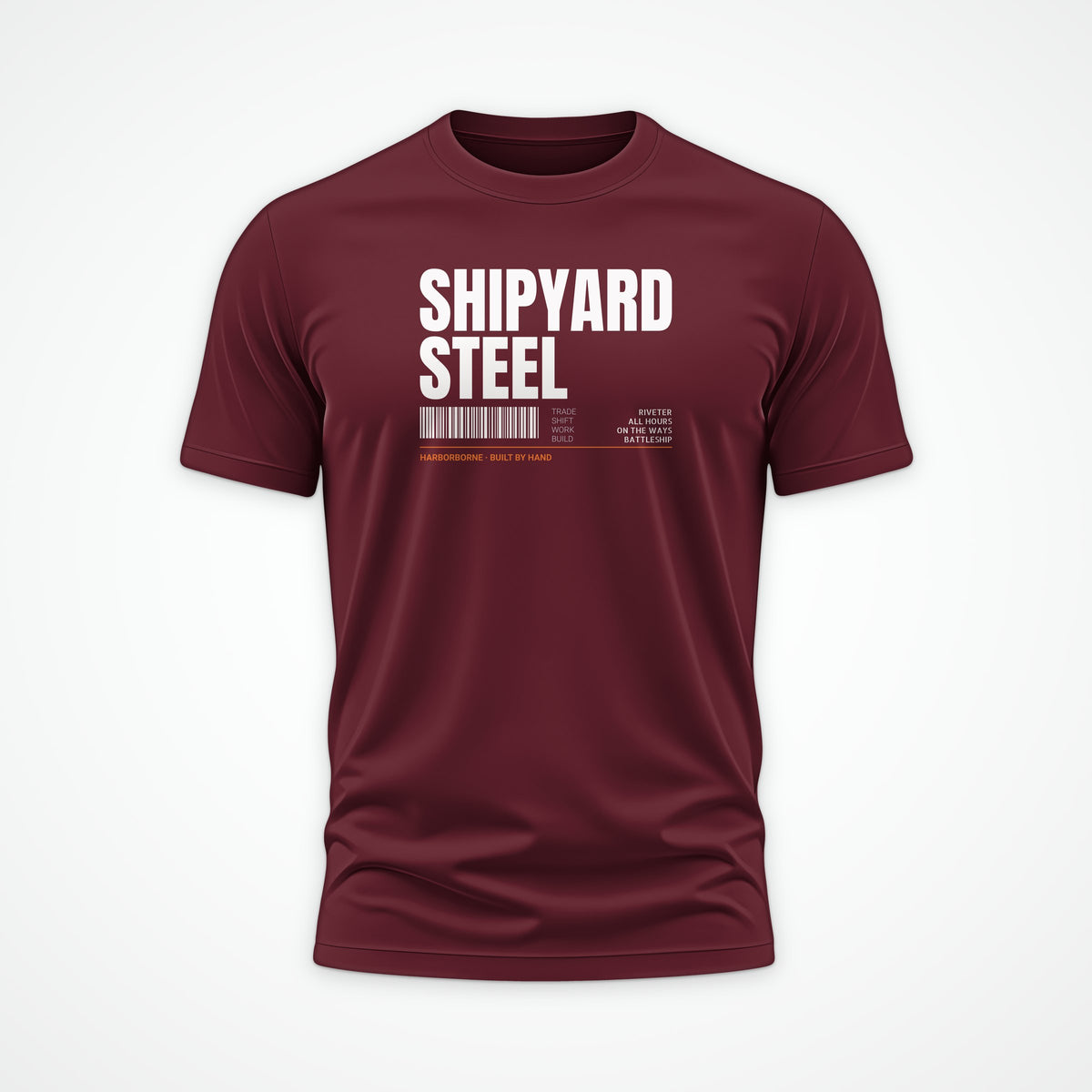 Shipyard Steel Tag Tee in Burgundy